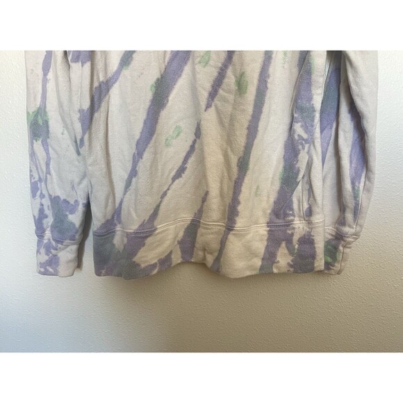 Jungmaven Sweatshirt Mens XS Purple Green White Tie-Dyed Hemp Organic Cotton - Picture 7 of 8